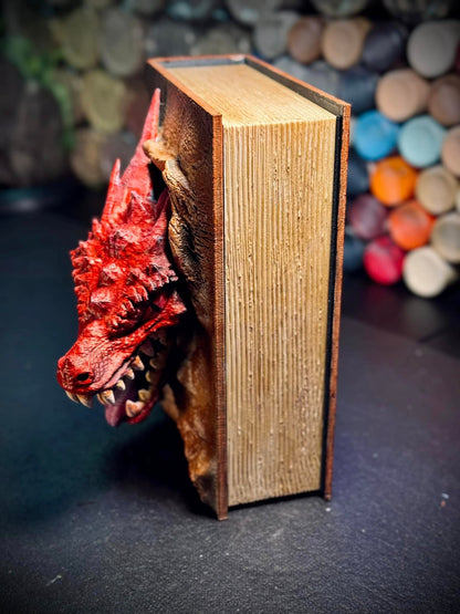 Roter Drachenbuchkasten