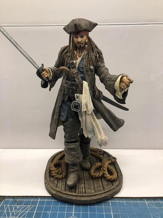 Kaptan Jack Sparrow Karayip Korsanları Boyalı Figür 23 Cm (Büyük Boy)