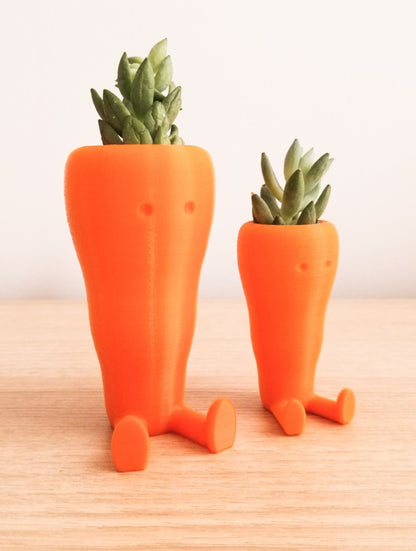 Niedlicher Karotten-Desktop-Pflanztopf (2 Stück, ohne Blumen)