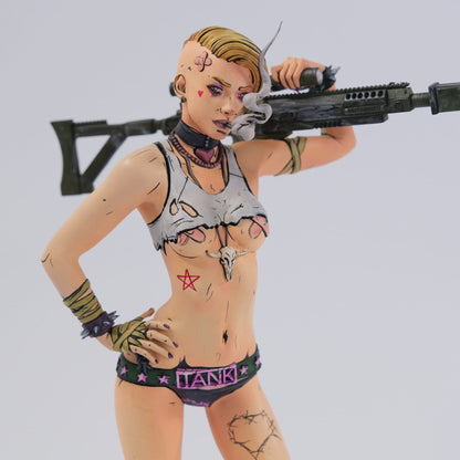 Wild Girl Panzer Figur Bemalt 20 Cm