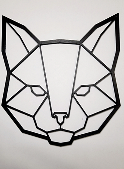 Geometrische Katzenkopf-Wanddekoration 30 cm