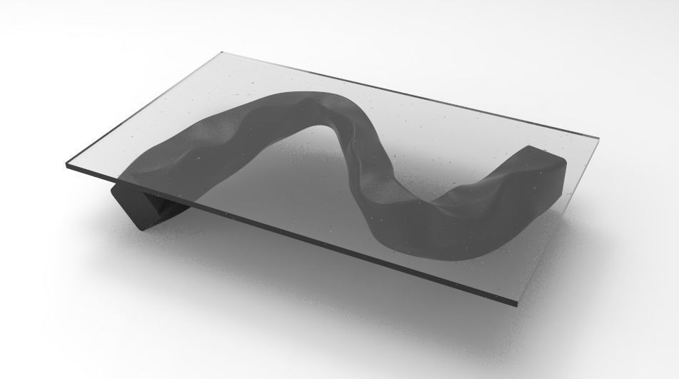 Skulpturale Kunst Futuristischer Couchtisch 140 CM