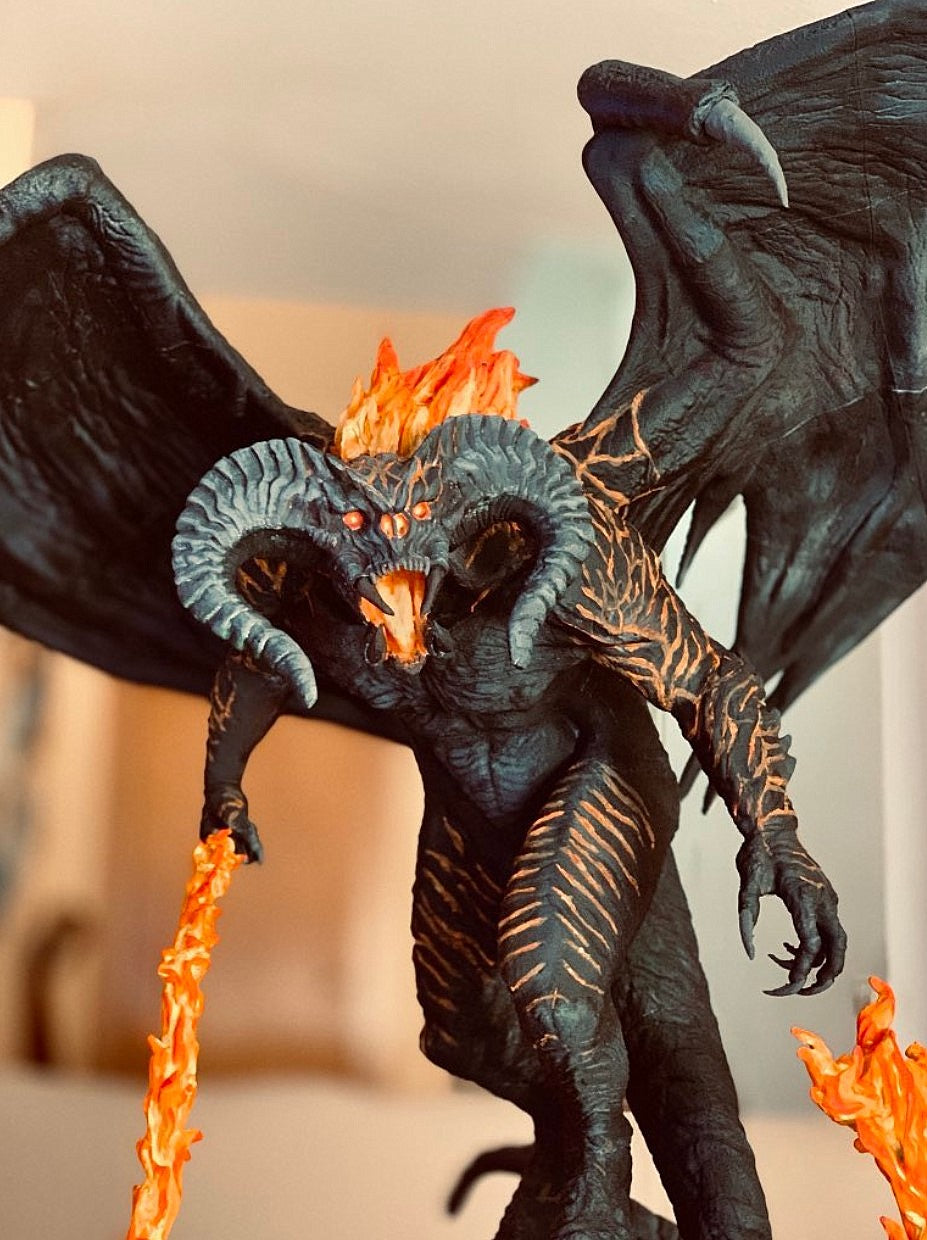 Balrog Hoher Dämon Bemalte Figur 30 cm Herr der Ringe Lotr (Riesig)
