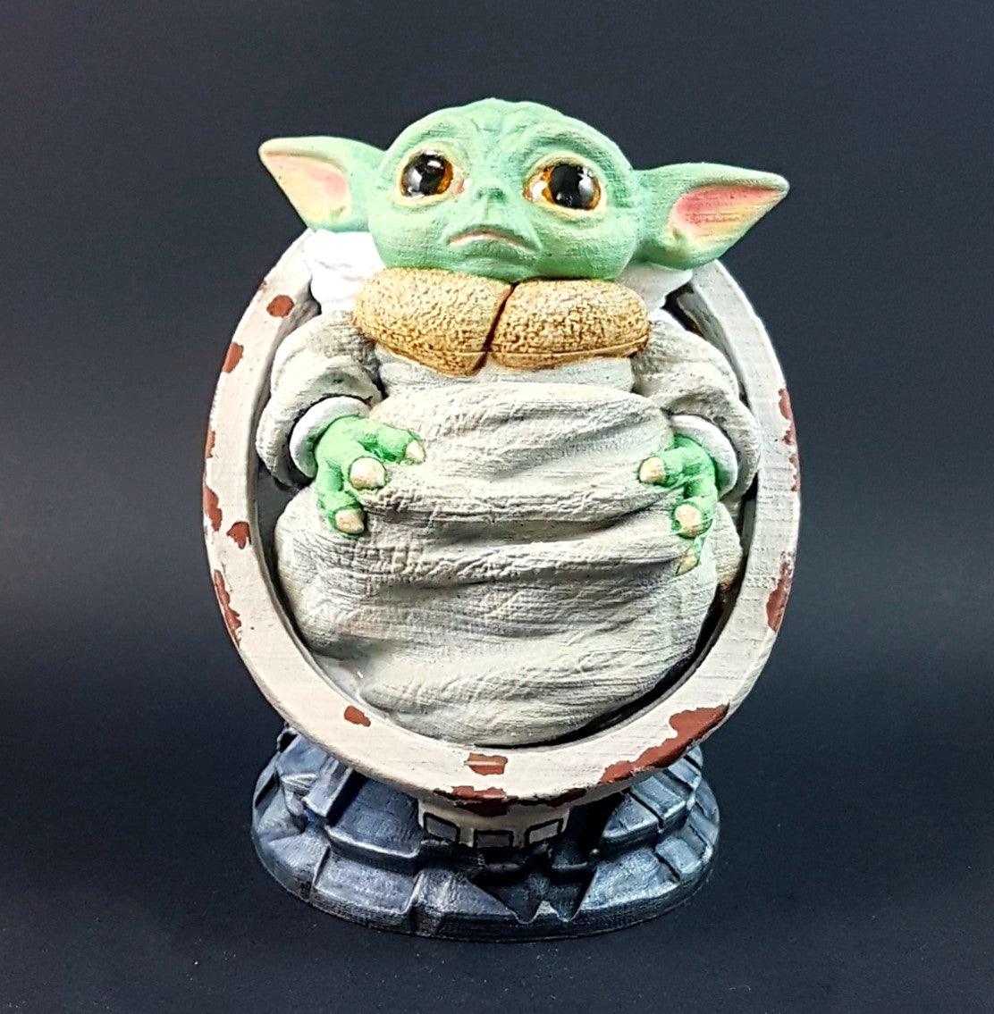 Baby Yoda in Windel Bemalte Büste 12 cm