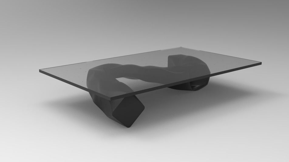 Skulpturale Kunst Futuristischer Couchtisch 140 CM