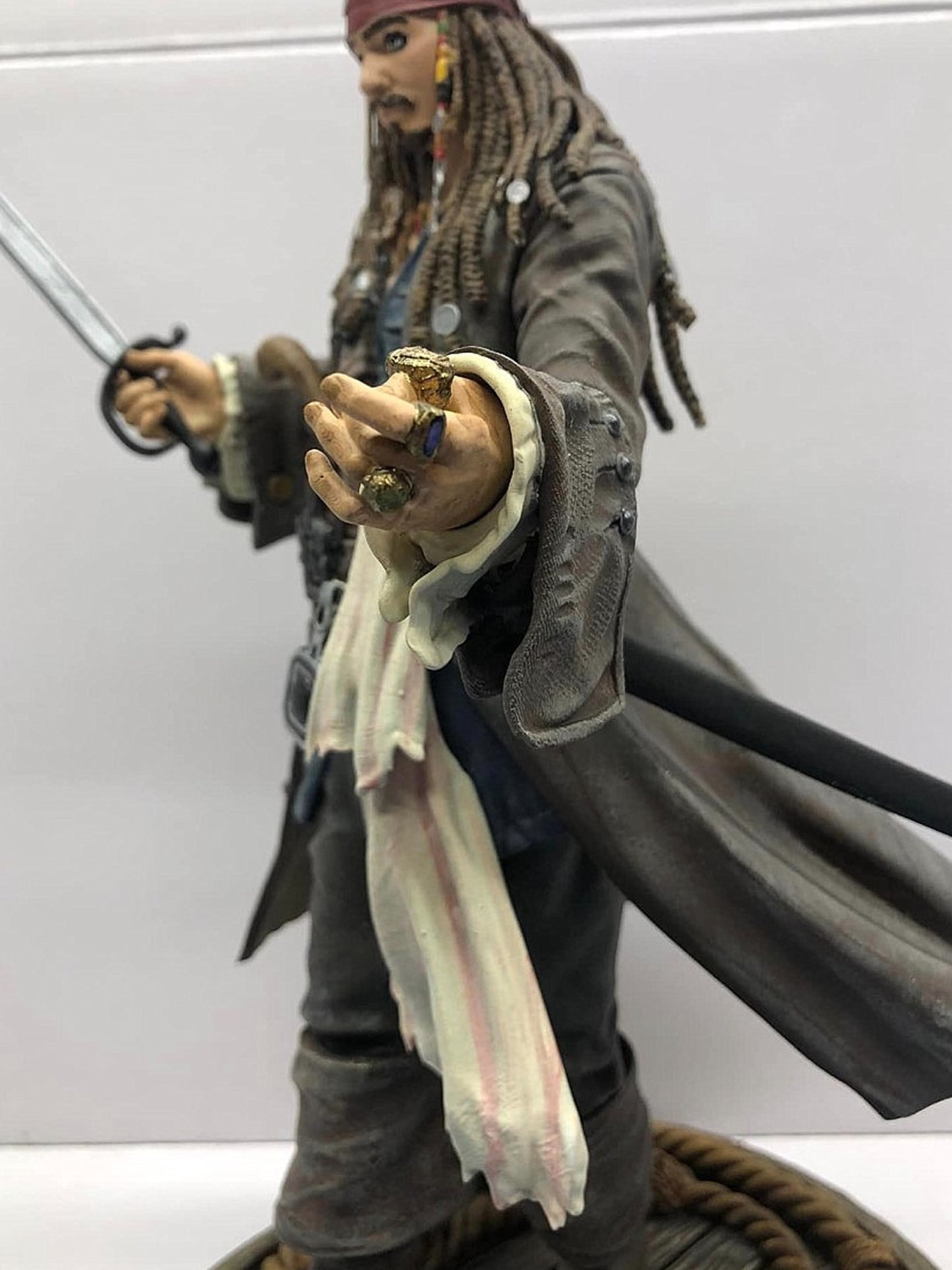 Kapitän Jack Sparrow Fluch der Karibik Bemalte Figur 23 Cm (Große Größe)