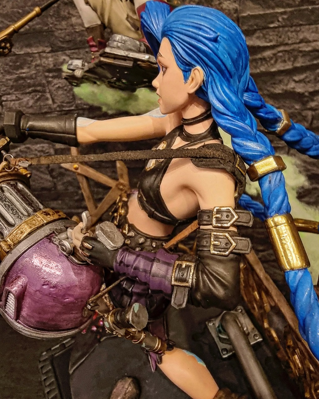 Arcane Jinx und Ekko Firelights Umstrittener Kampf 8K Diorama 30 CM (RIESIGE GRÖSSE)
