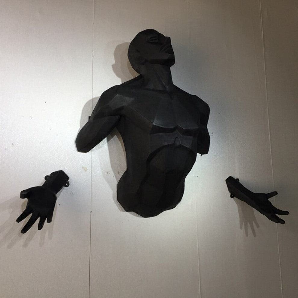 Moderne Adam Wanddekoration Skulptur Engel Mann Wand (Giga Riesenformat)