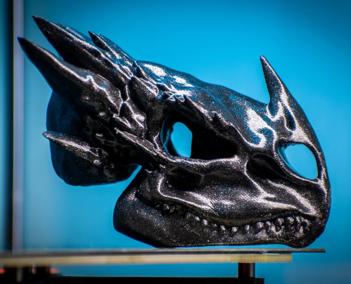 Drachenkopf Drachenschädel Dekofigur 25 cm Breite (Große Ausführung)