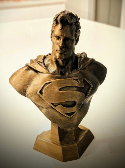 Steel Man Superman Büste Folienbemalte Figur 10 cm