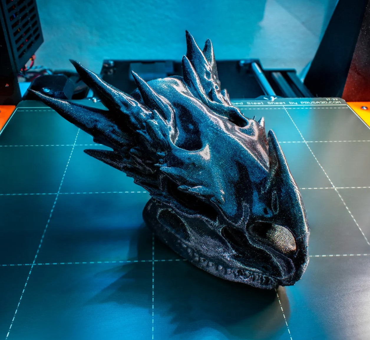Drachenkopf Drachenschädel Dekofigur 25 cm Breite (Große Ausführung)