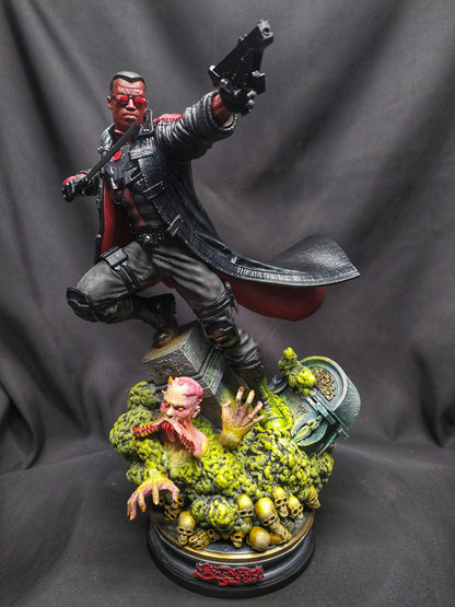 Blade: Klinge mit zwei Seiten 8K UHD Bemalte Figur 30 CM (GROSSE GRÖSSE)