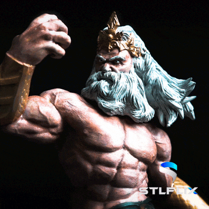 Griechischer Meeresgott Poseidon 25 cm große Figur