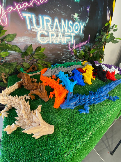 Turaç Cans Beweglicher Kristall-Drache (Große Größe 52 Cm) Alle Farben