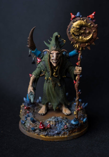 Endzeit-Zauberer, bemalte Figur, 17 cm (große Version)