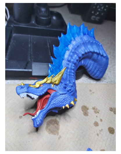 Riesiger chinesischer Drache 4K detaillierte bemalte Wand-Tisch-Büste