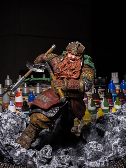 Herr der Ringe Gimli Helms Klamm Schlacht Bemalte Figur 25 CM