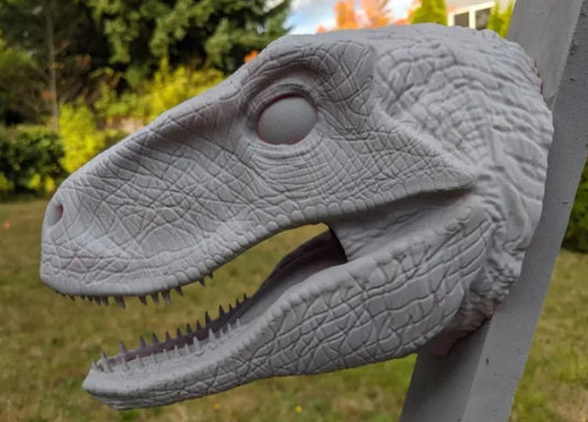 Dinozor Raptor Kafası Duvar Büstü Dev Boy