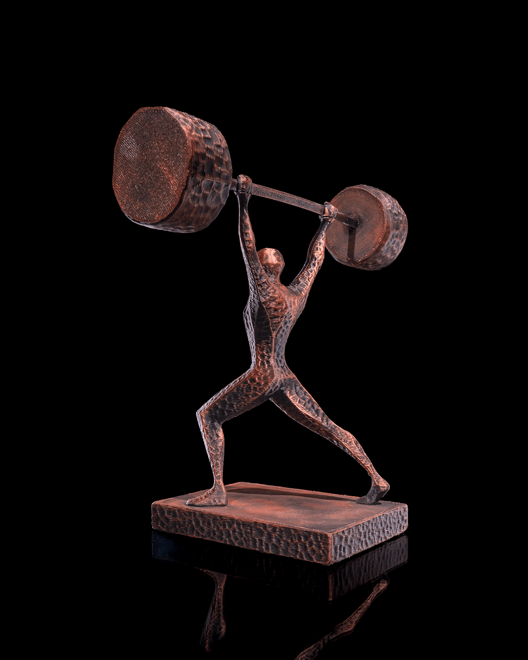 Athletischer Olympia-Gewichtheber, Dekofigur, 20 cm, GROSSES MODELL