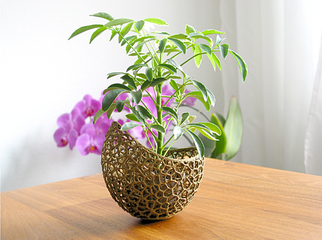Voronoi Antik Gold Blumentopf 13 cm Durchmesser